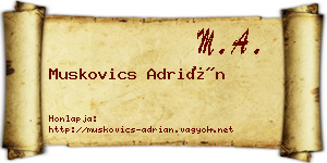 Muskovics Adrián névjegykártya